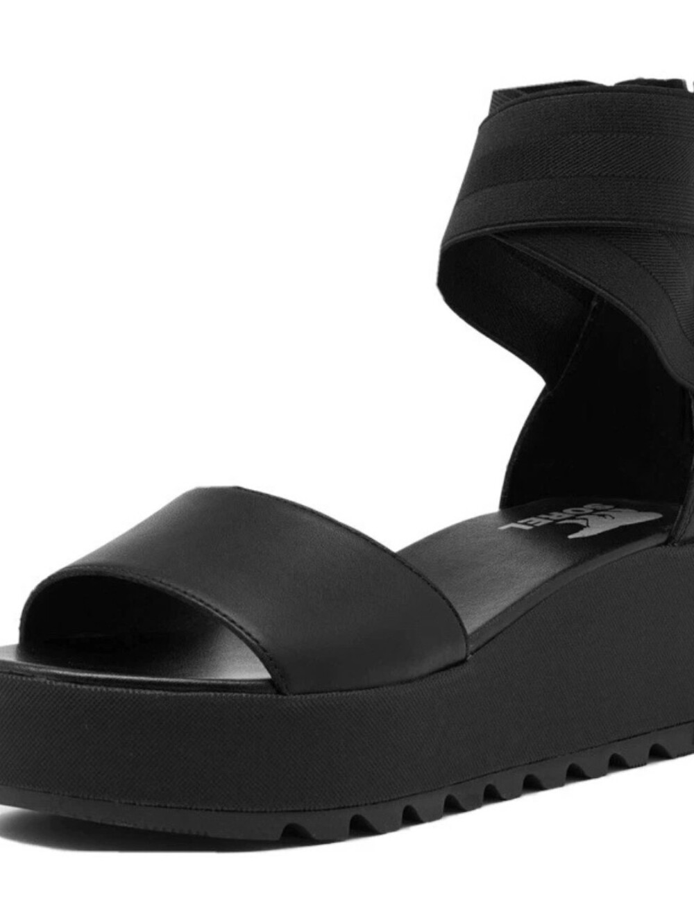 SOREL Cork Wedge Sandals with Ankle Wrap - Picture 2 of 6